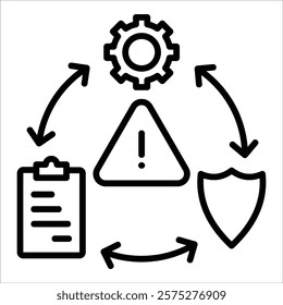 Risk Management Icon Element For Design