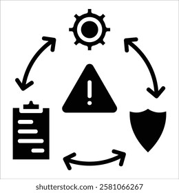 Risk Management Icon Element For Design