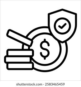 Risk Management Icon Element For Design