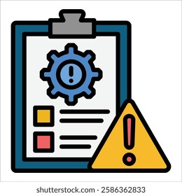 Risk Management Icon Element For Design
