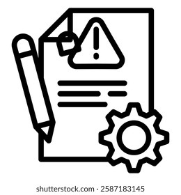 Risk Management Icon Element For Design