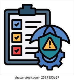 Risk Management Icon Element For Design