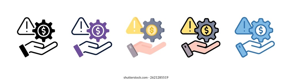 Icono de gestión de riesgos para el diseño