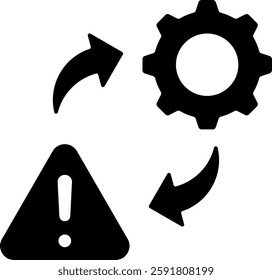 Risk Management Icon Glyph Vector Illustration