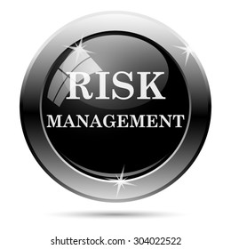Risk management icon. Internet button on white background. EPS10 vector 