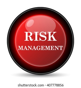 Risk management icon. Internet button on white background. EPS10 vector