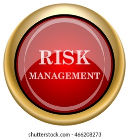 Risk management icon. Internet button on white background. EPS10 vector.
