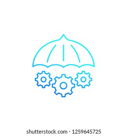 Risk management icon, line vector
