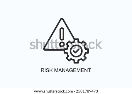 Risk Management Icon Or Logo Isolated Illustration