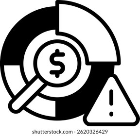 Risk Management Icon Mixed Vector Illustration
