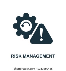 Risk Management icon. Monochrome simple Risk Management icon for templates, web design and infographics