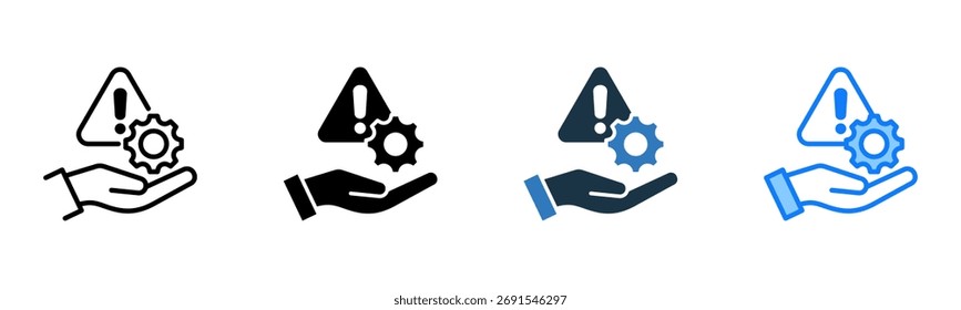 Risk Management Icon Multiple Style Vector Illustration