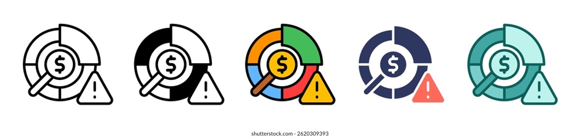 Risk Management Icon Multiple Vector Illustration