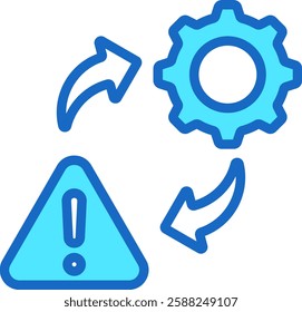 Risk Management Icon Outline Vector Illustration