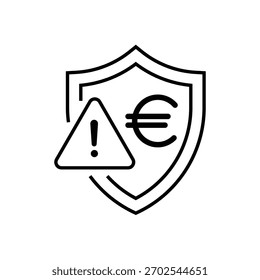 Paquete de iconos de gestión de riesgos con imágenes planas mínimas que muestran alertas, protección, estrategia, planificación comercial, seguridad financiera, prevención de peligros y Asistencia de decisiones