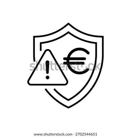 Risk management icon pack with minimal flat visuals showing alert, protection, strategy, business planning, finance safety, hazard prevention and decision support