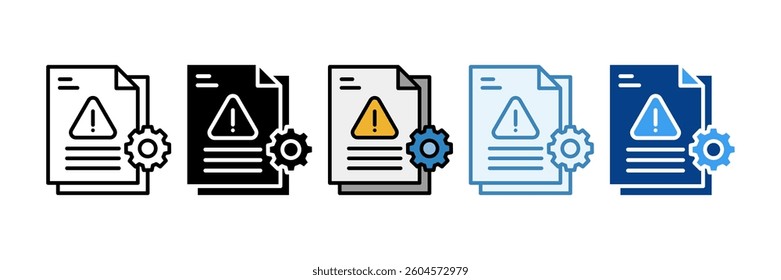 Risk Management Icon Set Multiple Style Collection