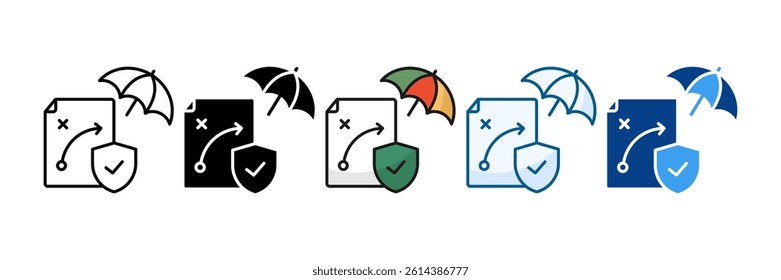 Risk Management Icon Set Multiple Style Collection