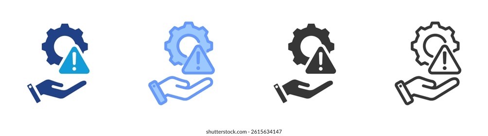 Risk Management icon set multiple style collection