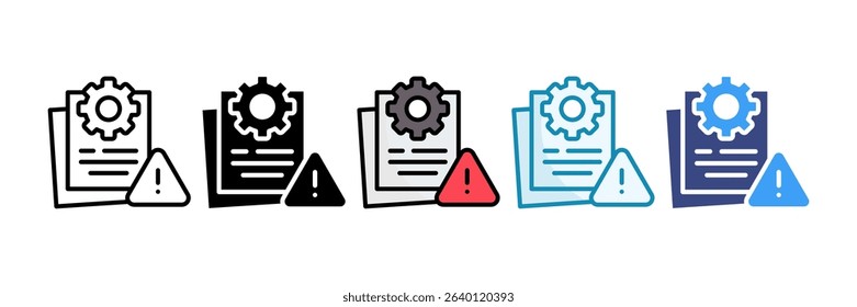 Risk Management Icon Set Multiple Style Collection
