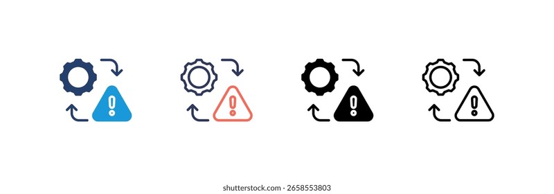Risk Management icon set multiple style collection