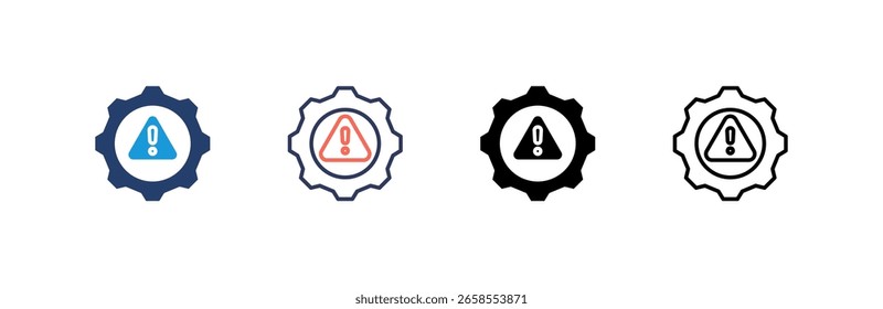 Risk Management icon set multiple style collection