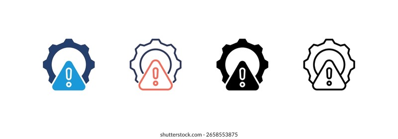 Risk Management icon set multiple style collection