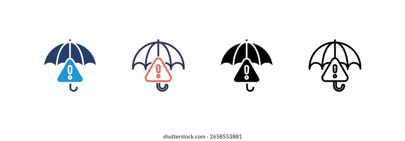 Risk Management icon set multiple style collection