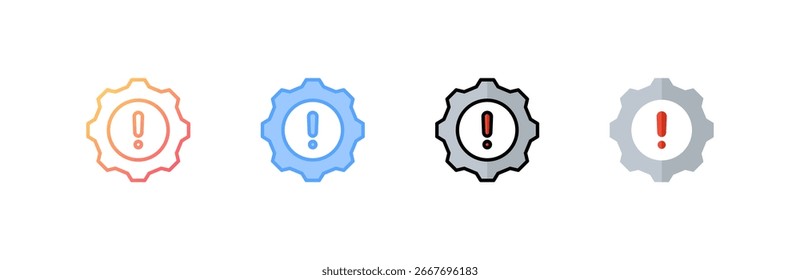 Risk Management icon set multiple style collection