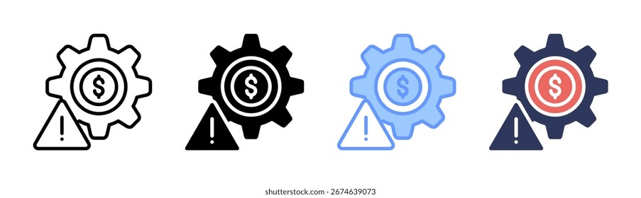 Risk Management Icon Set Multiple Style Collection