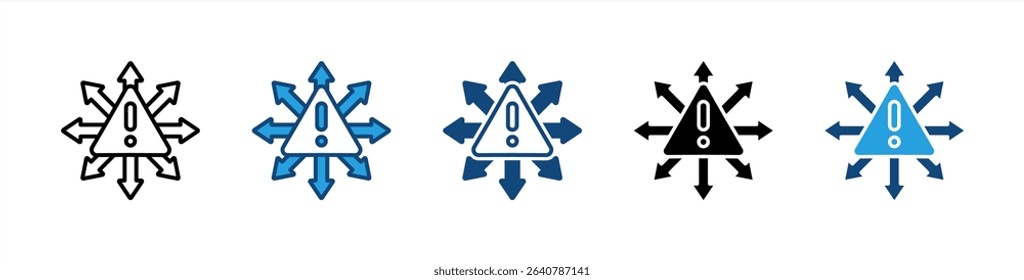 Risk Management icon sheet multiple style collection