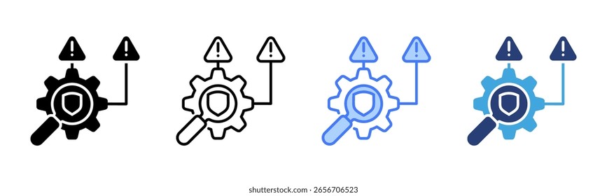 Risk Management icon sheet multiple style collection