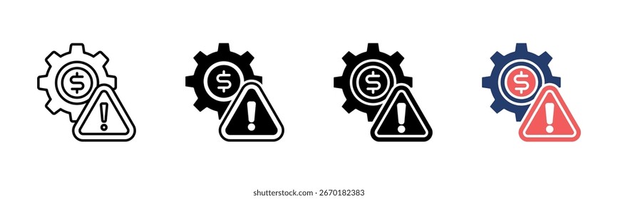 Risk Management icon sheet multiple style collection