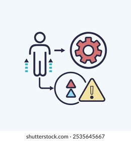 Risk Management icon vector art image.
