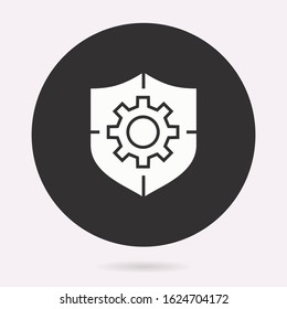 Risk management icon. Vector illustration isolated. Simple pictogram for graphic and web design.
