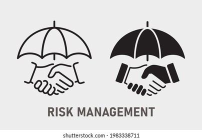 Risk Management Icon. Vector Illustration Isolated On White.