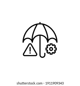 Icono de Gestión de Riesgos en vector. Logotipo