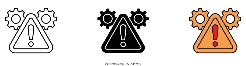 Risk Management icon vector. system errors, maintenance, alerts, configuration issues symbol. vector illustration.