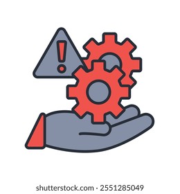 risk management icon. vector.Editable stroke.linear style sign for use web design,logo.Symbol illustration.