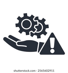 Risk management icon. vector.Editable stroke.linear style sign for use web design,logo.Symbol illustration.