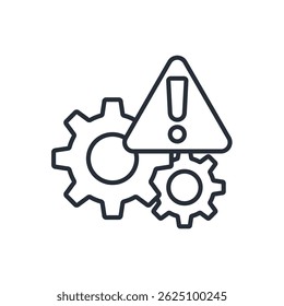 ícone de gerenciamento de riscos. vetor.Sinal editável de estilo traço.linear para usar a ilustração web design,logo.Symbol.