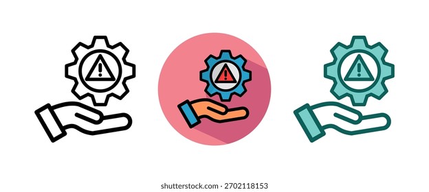 Icono de gestión de riesgos Ilustración vectorial whitegreen