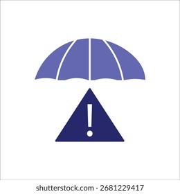 Iconos de gestión de riesgos. Vector de color simple