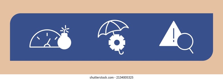 Risk Management icons  symbol vector elements for infographic web
