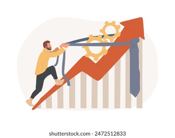 Risk management isolated concept vector illustration. Crisis management, risk control training, enterprise regulation tool, investment advice, business manager, stock market vector concept.