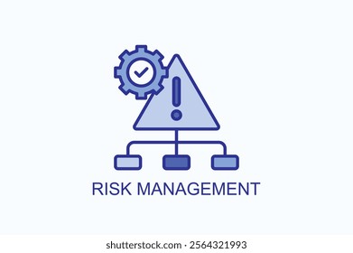 Risk Management isolated vector, icon or logo sign symbol illustration