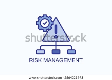 Risk Management isolated vector, icon or logo sign symbol illustration