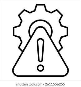 Risk Management Line Icon Vector Illustration