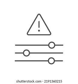 Risk management line outline icon