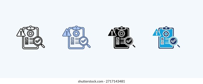 Risk Management Multiple Icon Illustration Vector